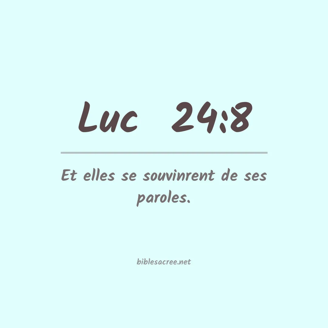 Luc  - 24:8