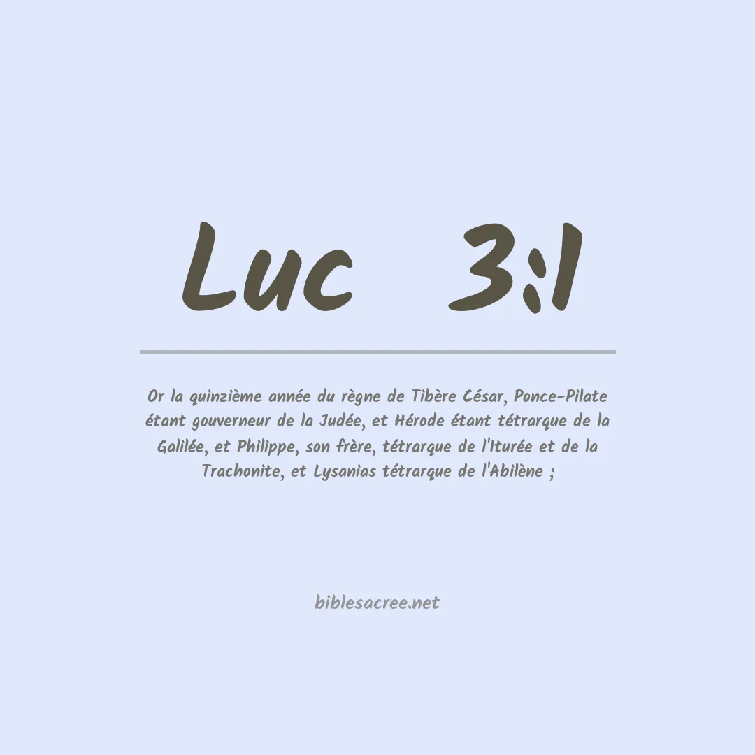 Luc  - 3:1