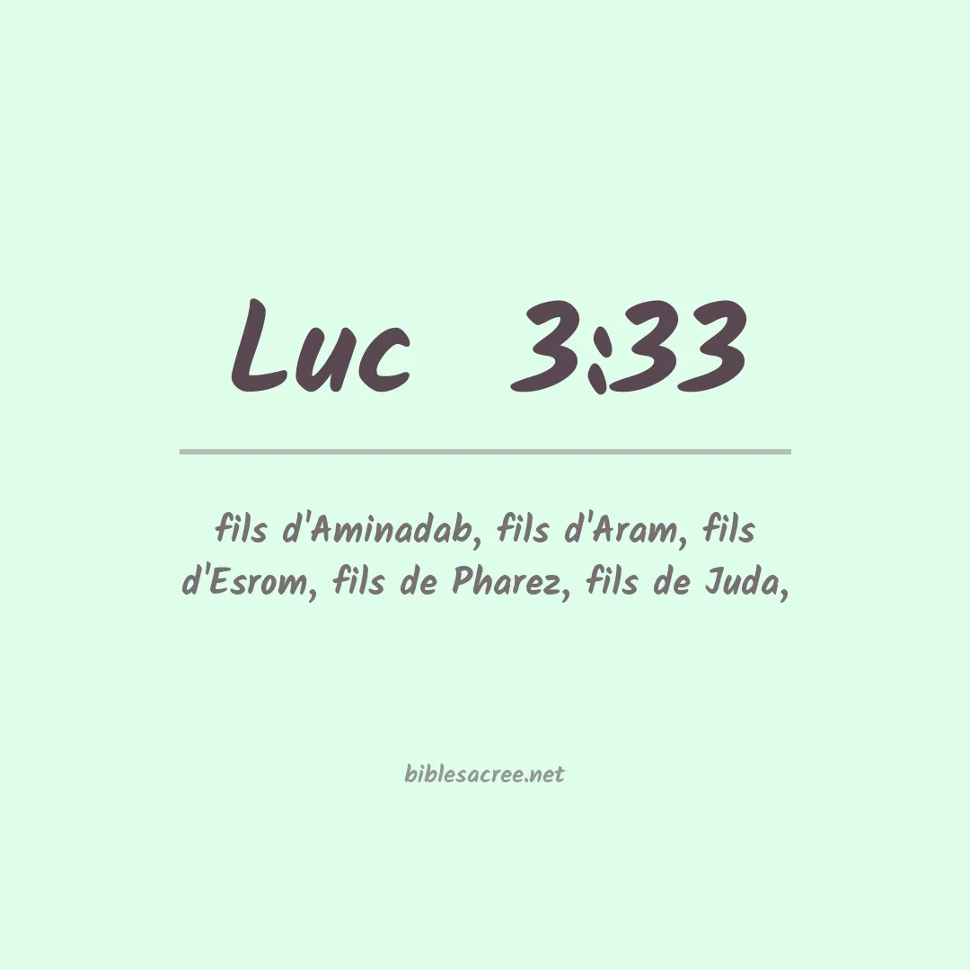 Luc  - 3:33