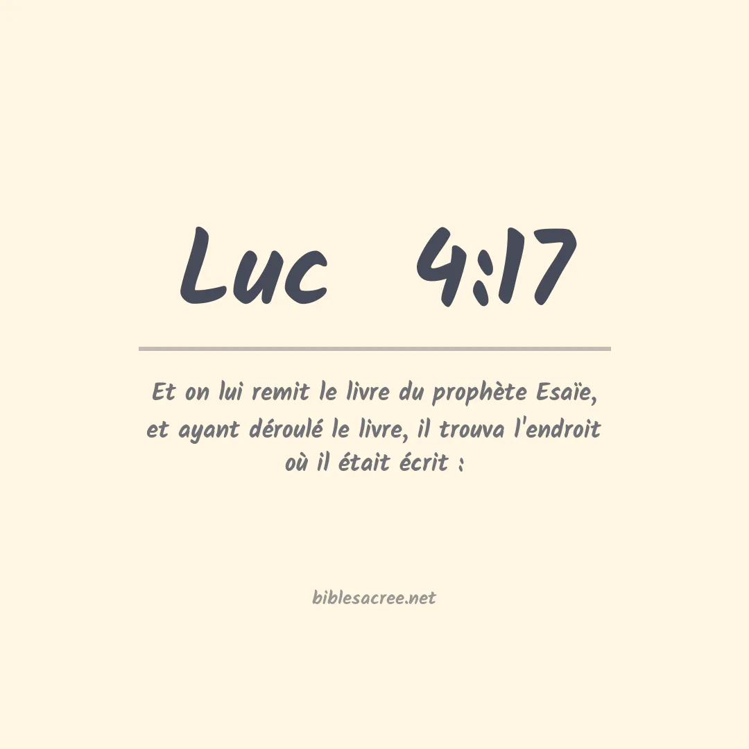 Luc  - 4:17