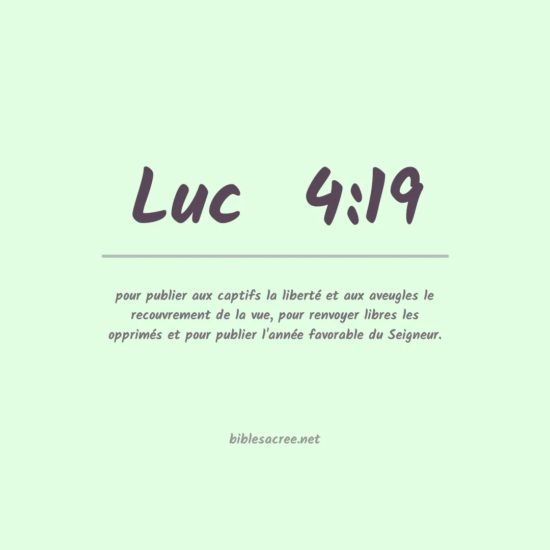Luc  - 4:19