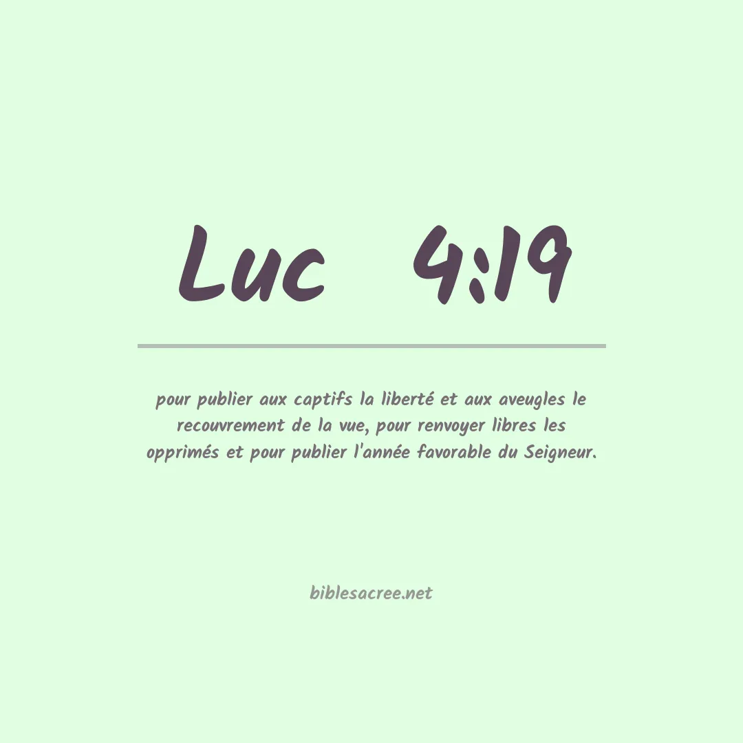 Luc - 4:19