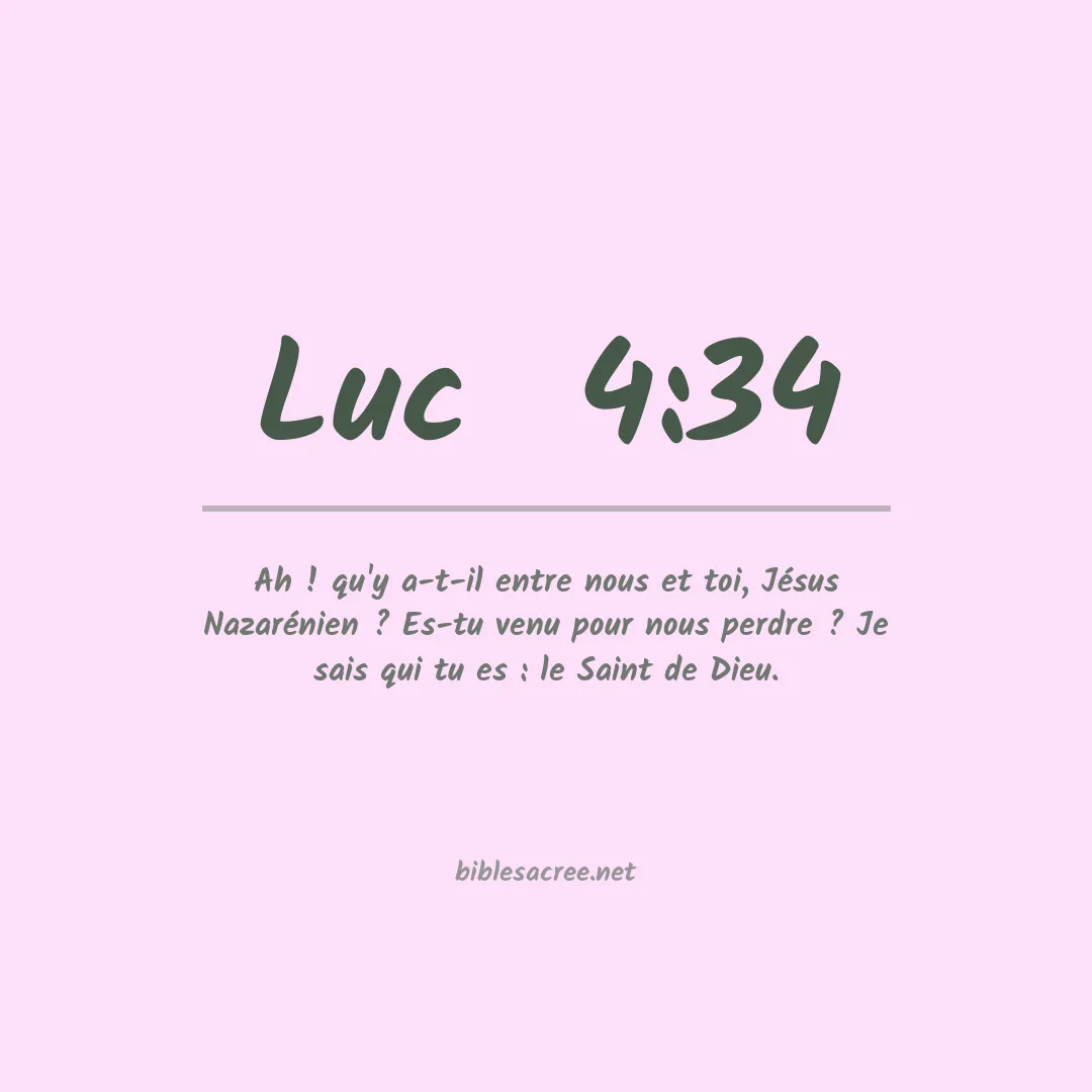 Luc  - 4:34