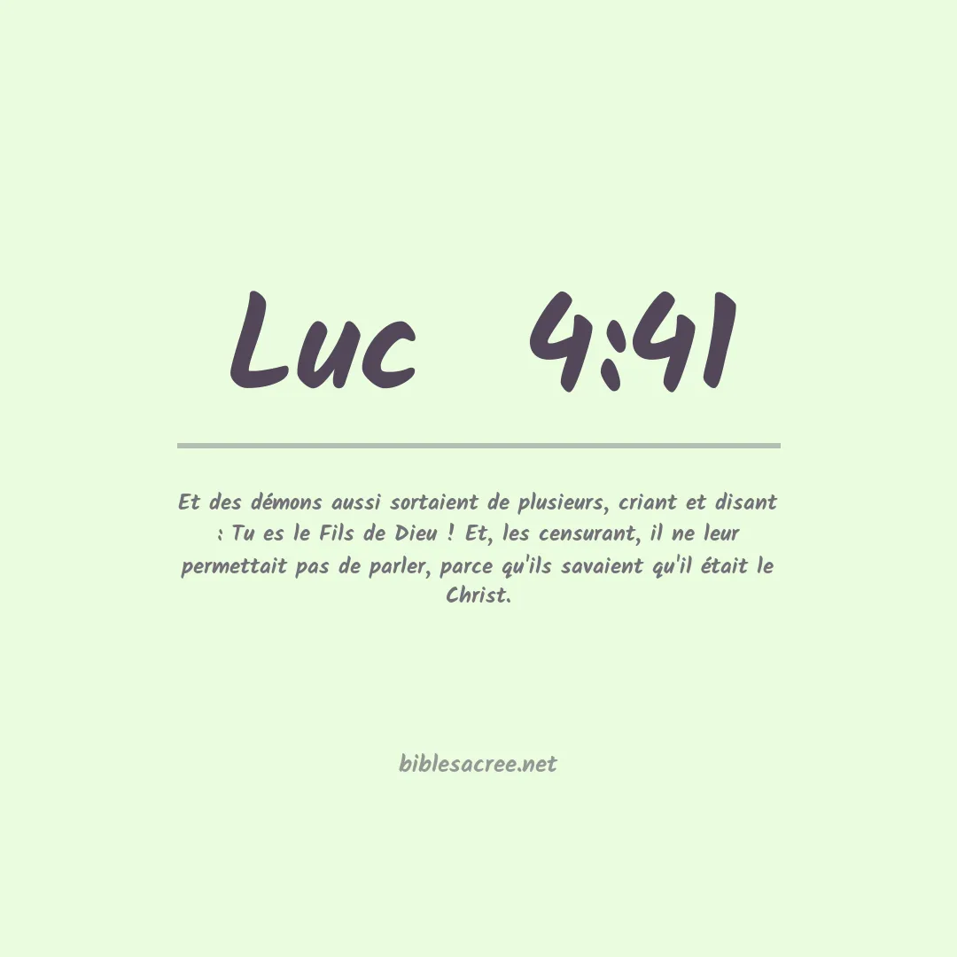 Luc  - 4:41