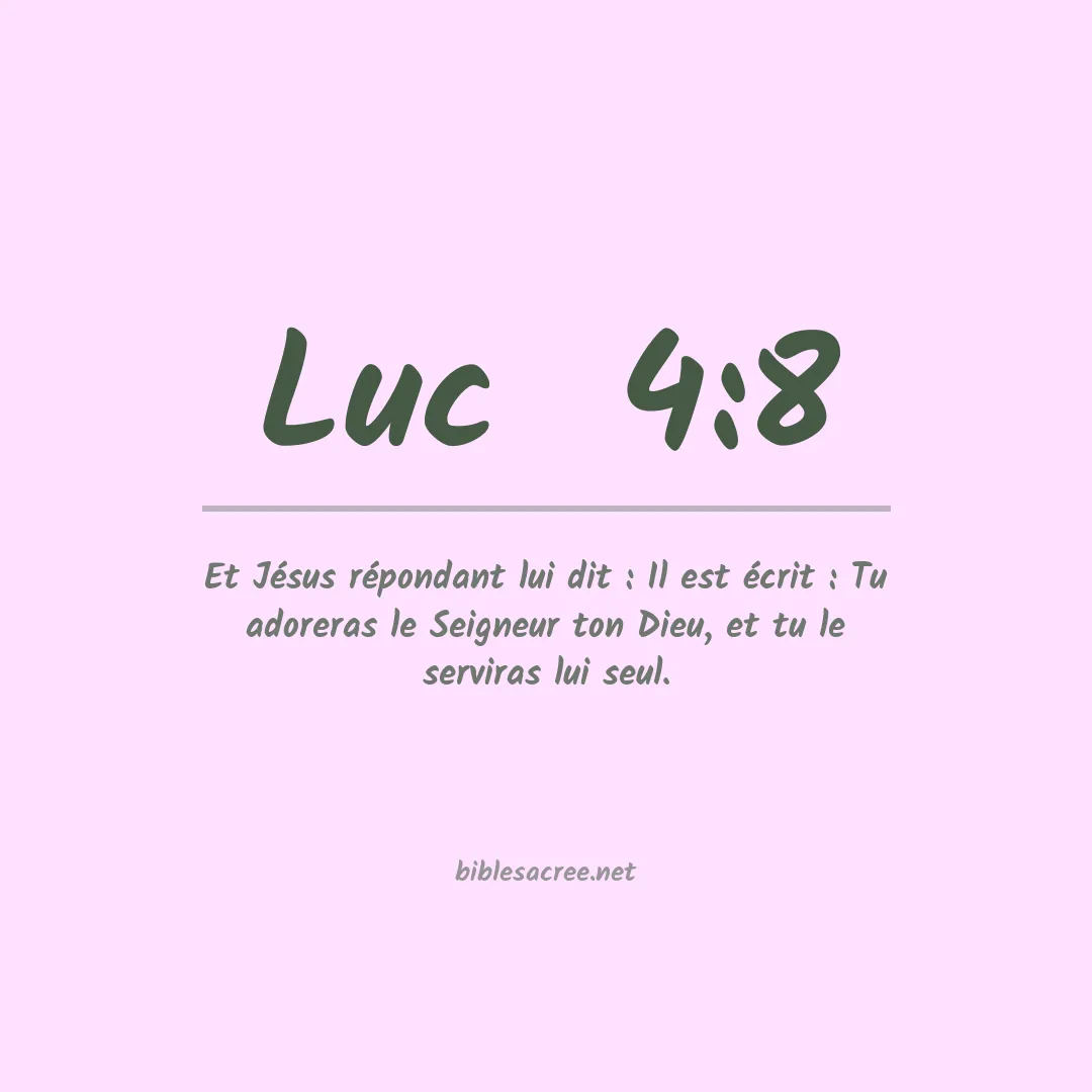 Luc  - 4:8