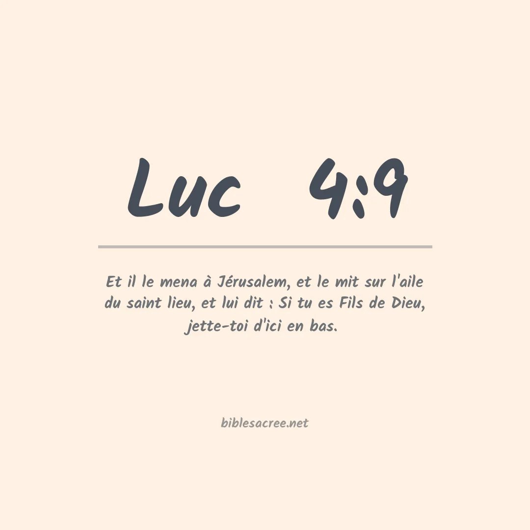 Luc  - 4:9
