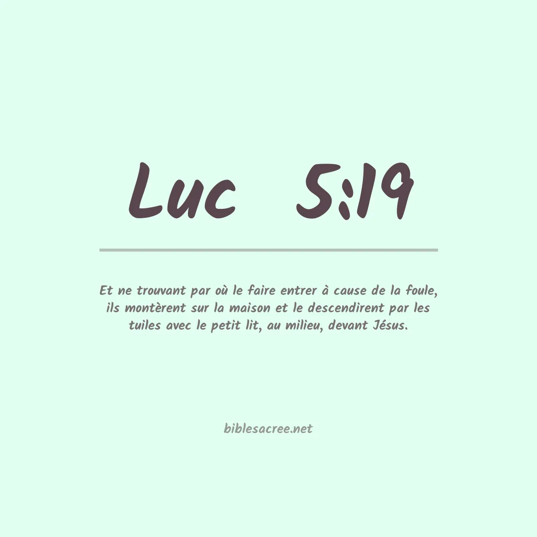 Luc - 5:19