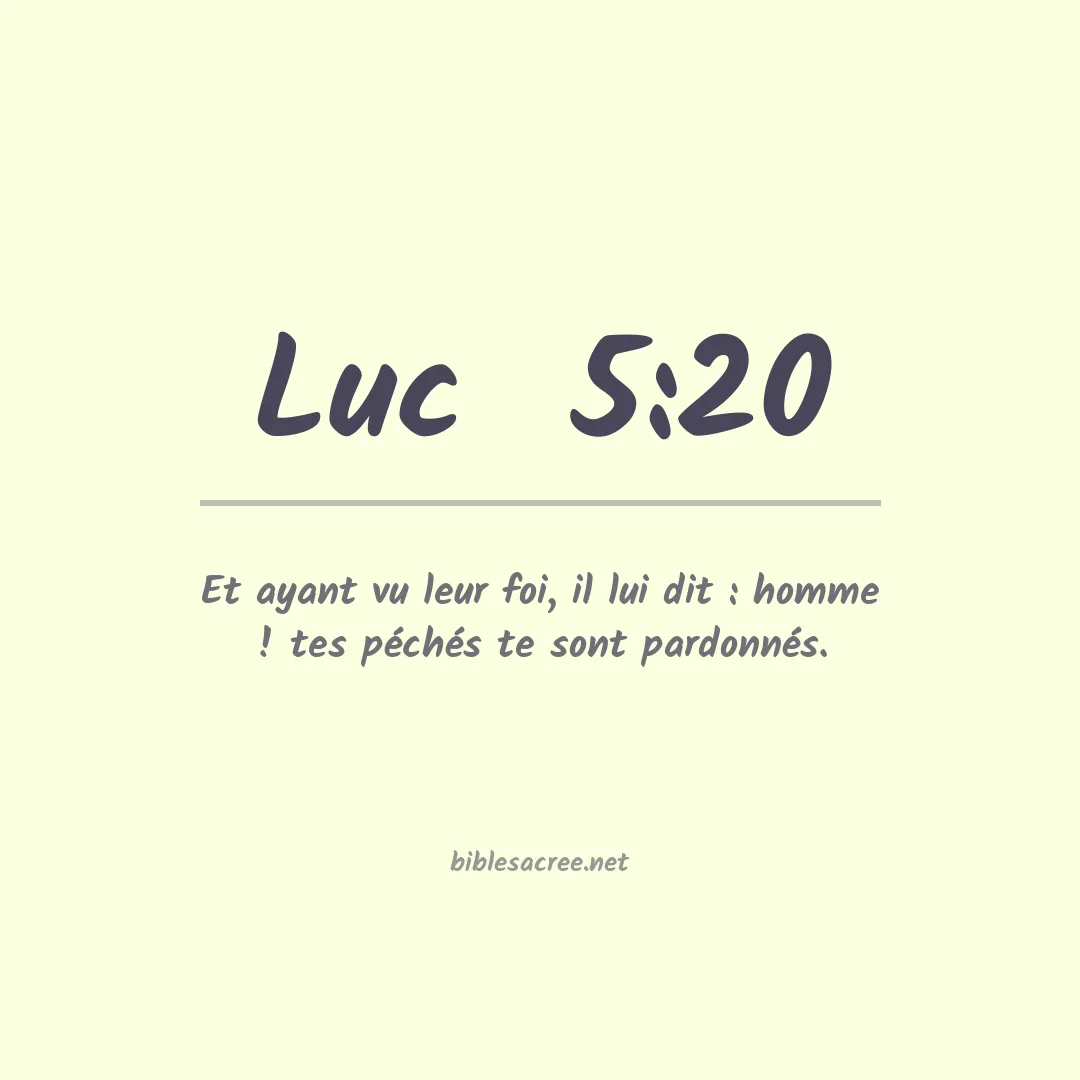 Luc - 5:20