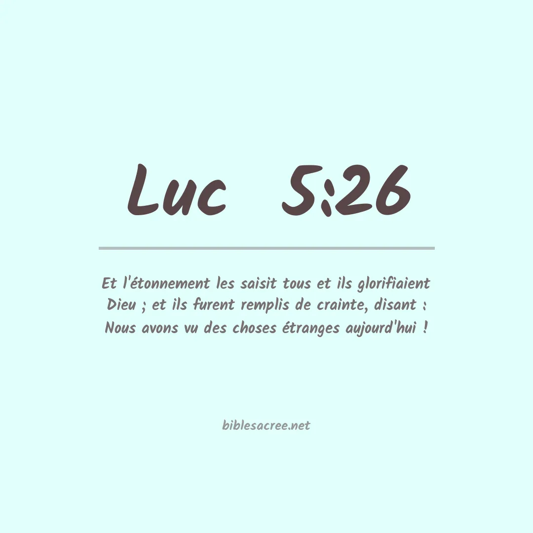 Luc - 5:26
