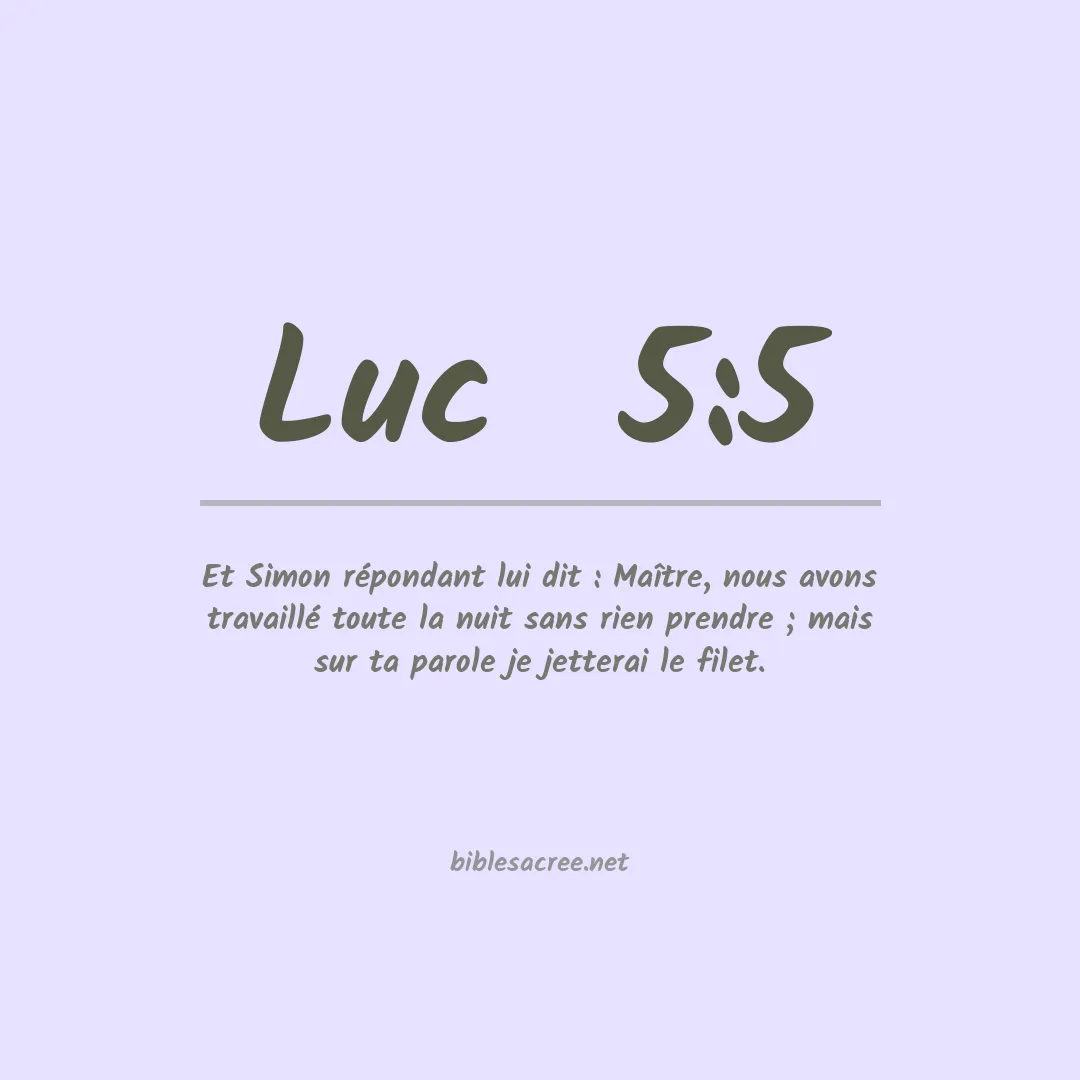 Luc - 5:5