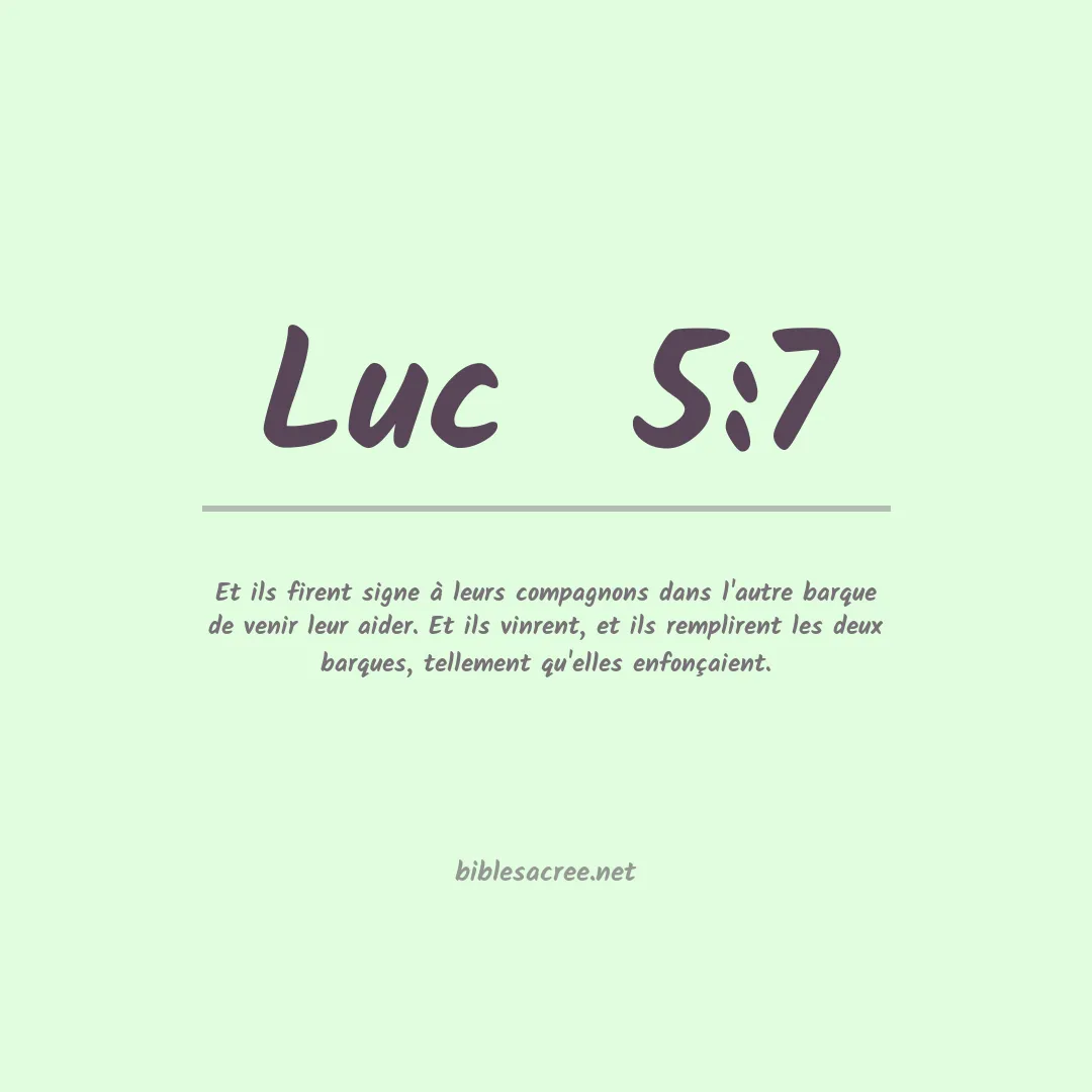 Luc  - 5:7