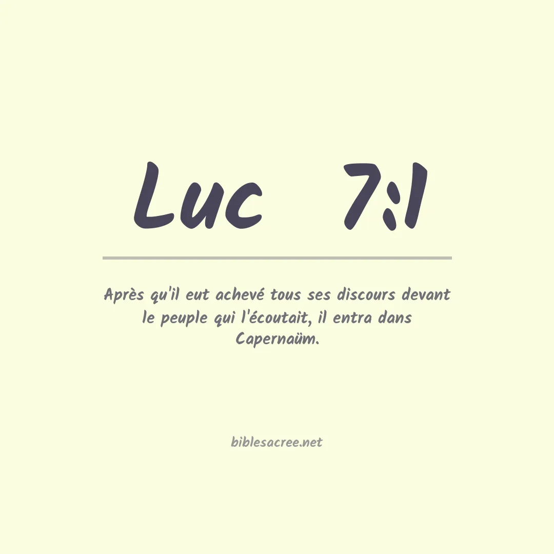 Luc  - 7:1