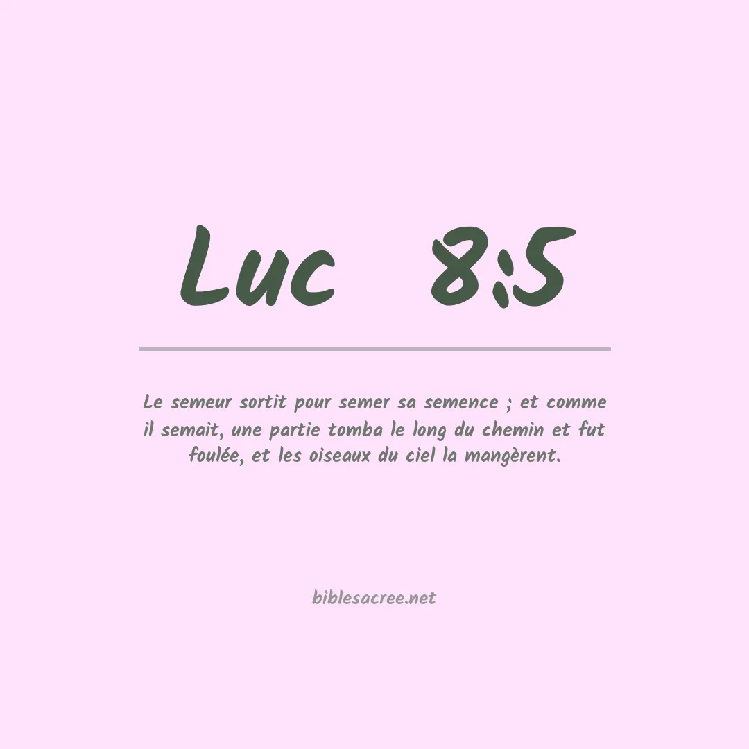 Luc  - 8:5