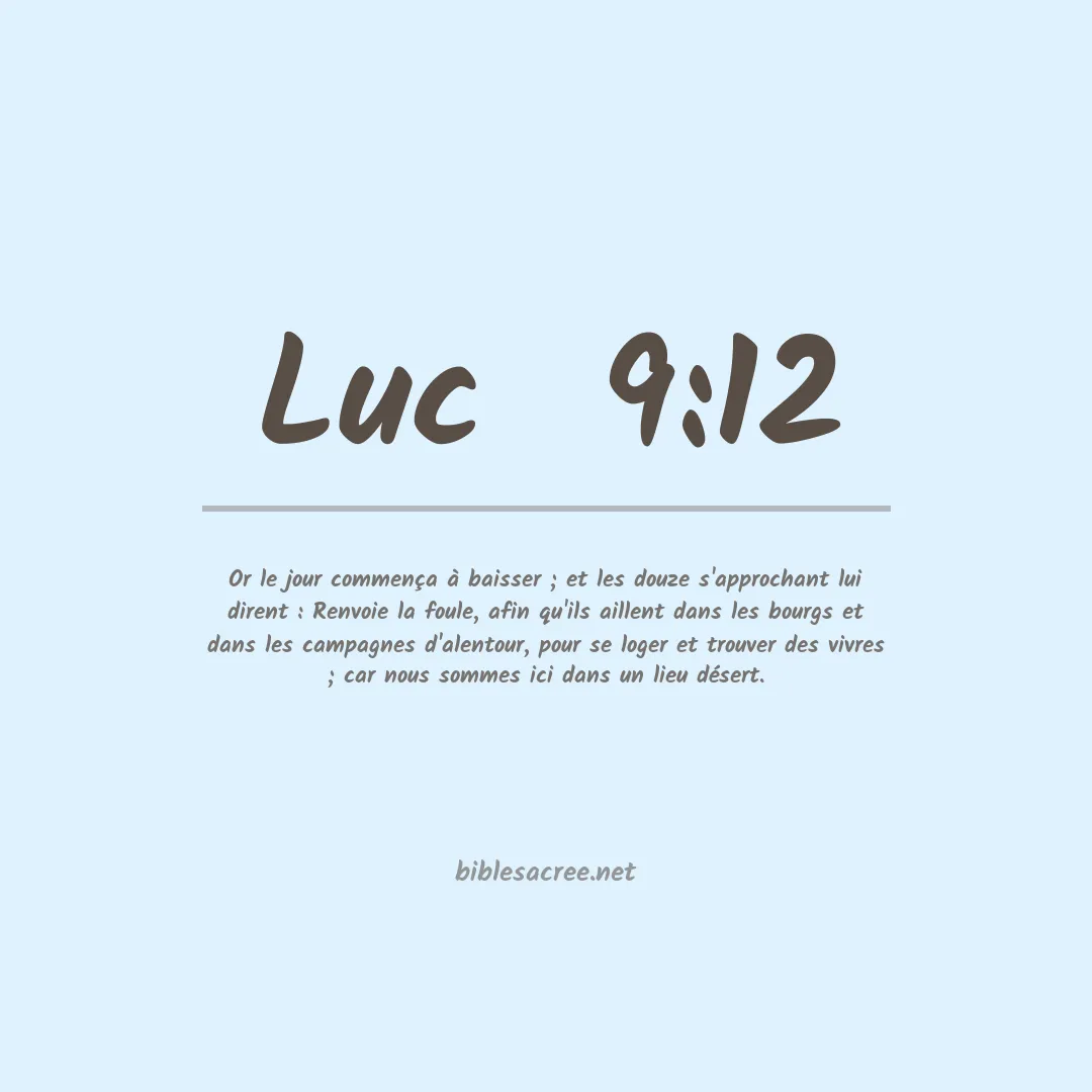 Luc  - 9:12