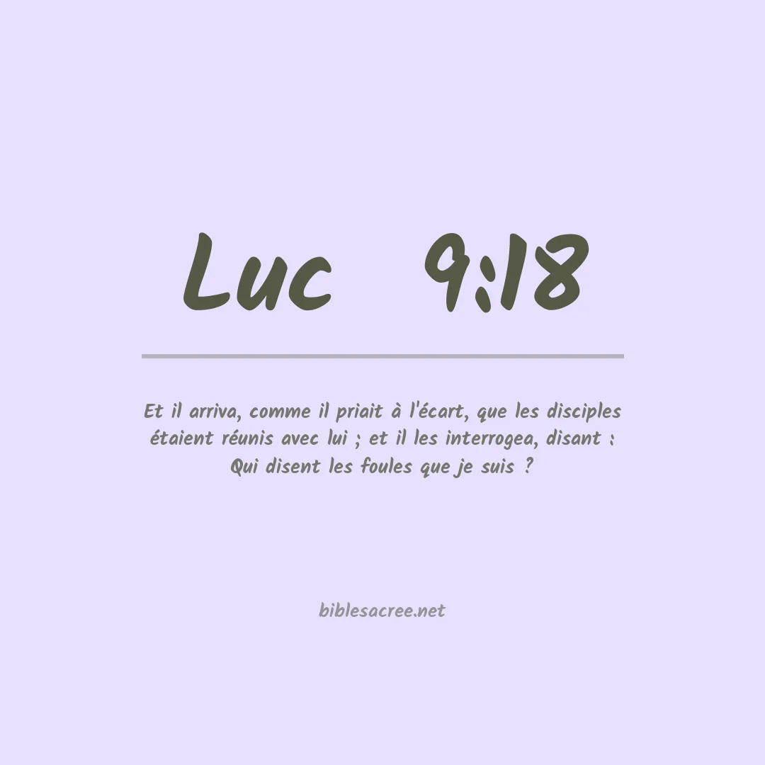 Luc  - 9:18