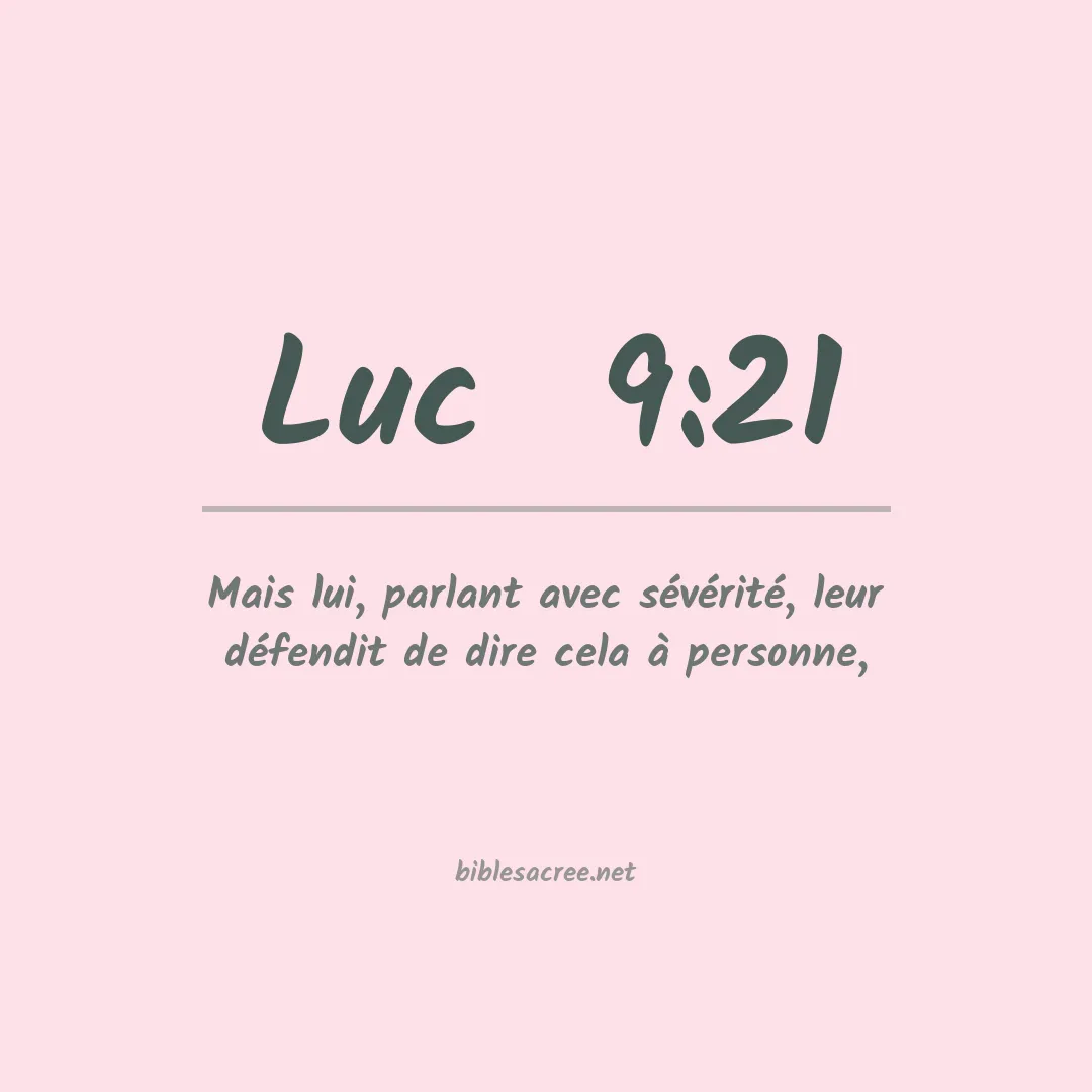 Luc  - 9:21