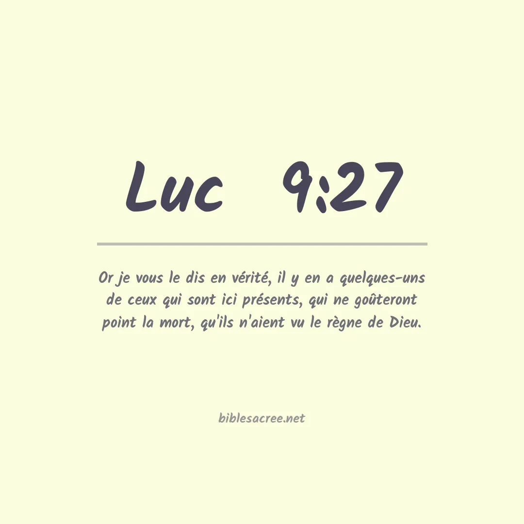 Luc  - 9:27