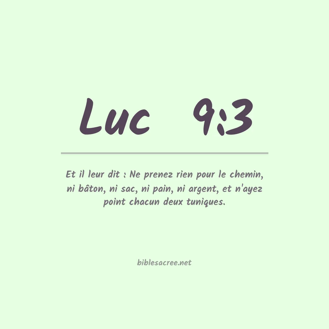 Luc  - 9:3