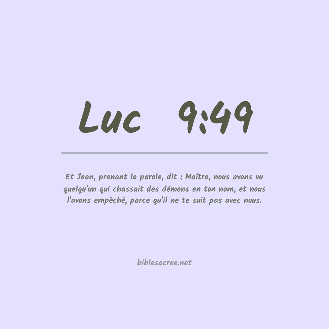 Luc  - 9:49