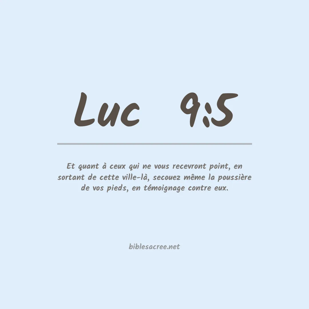 Luc  - 9:5