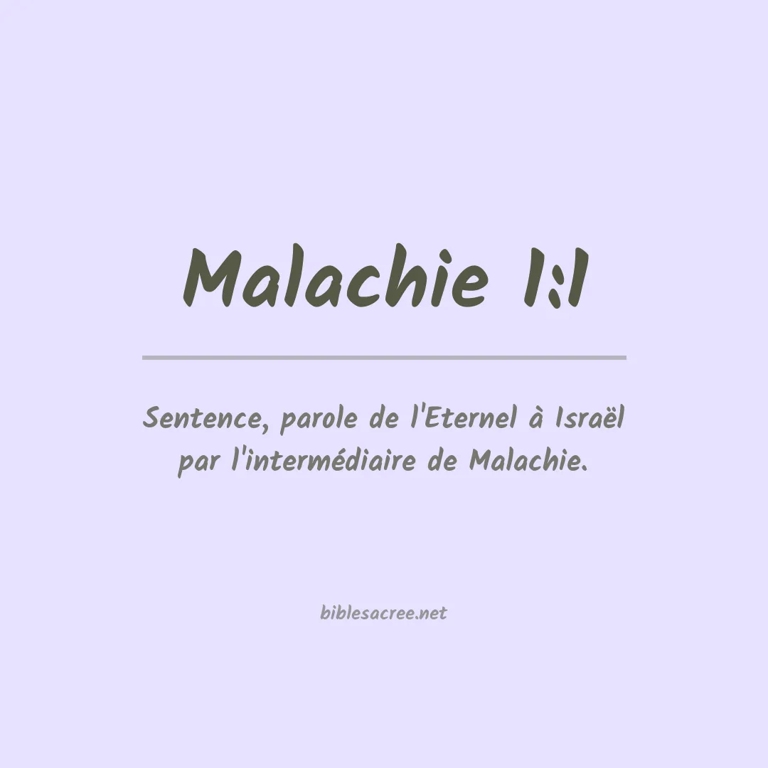 Malachie - 1:1