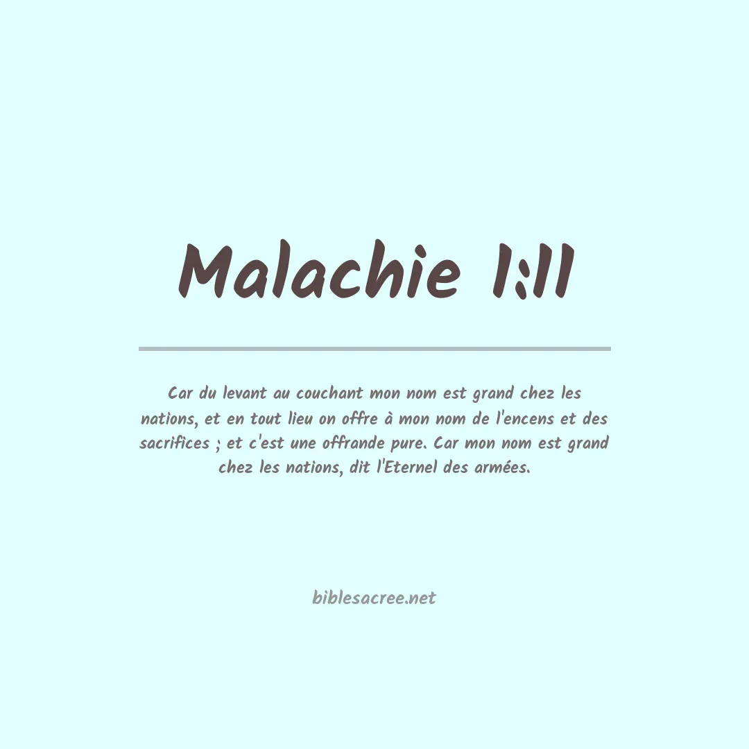 Malachie - 1:11