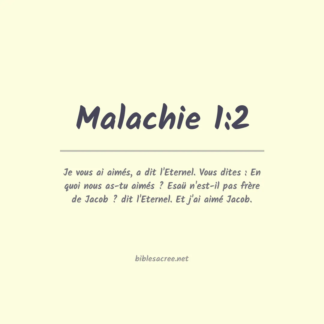 Malachie - 1:2