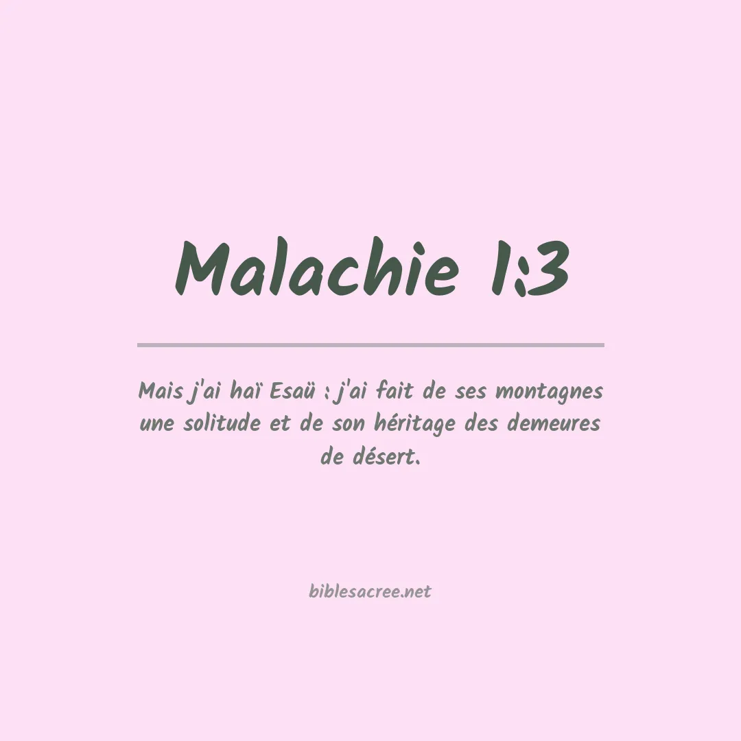 Malachie - 1:3