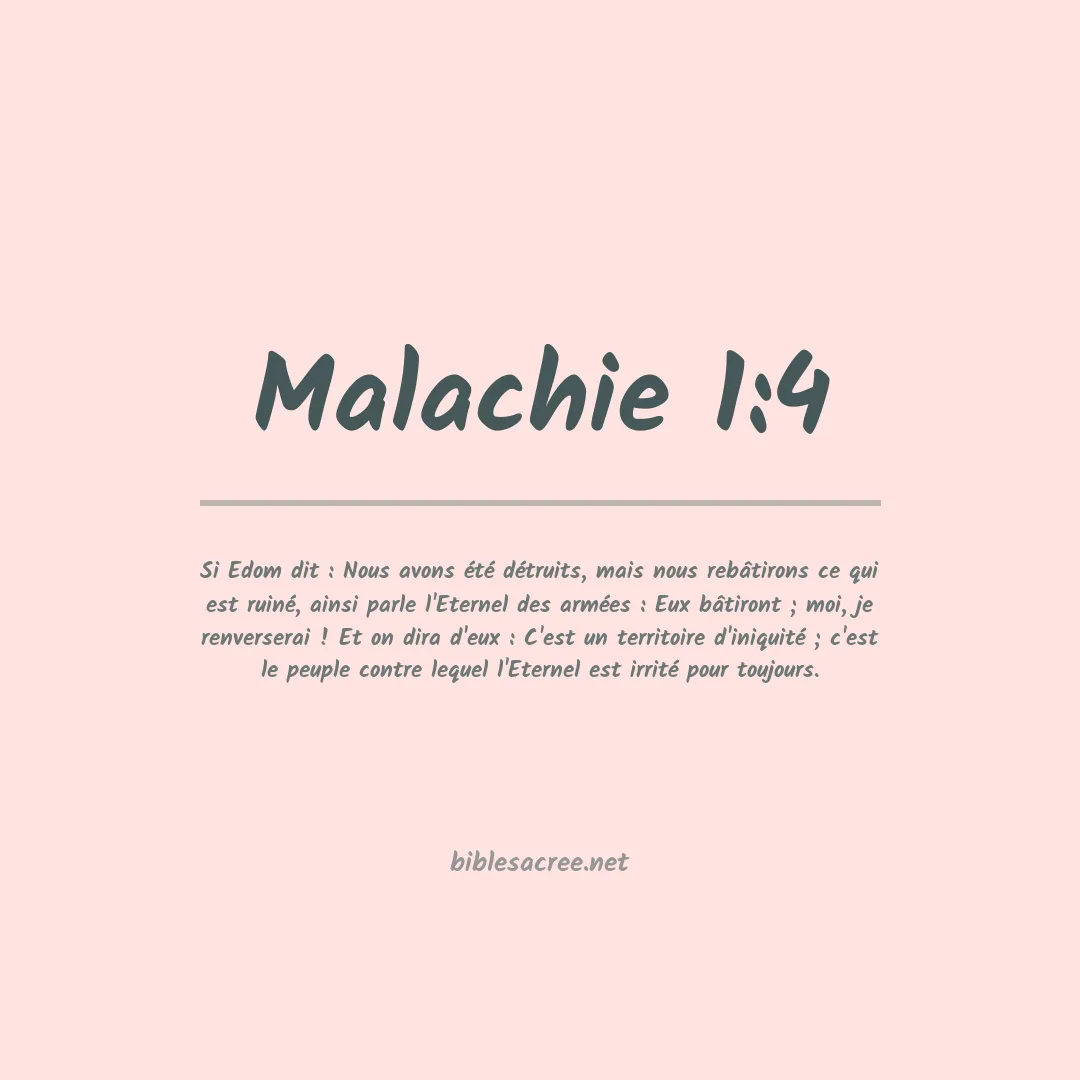 Malachie - 1:4