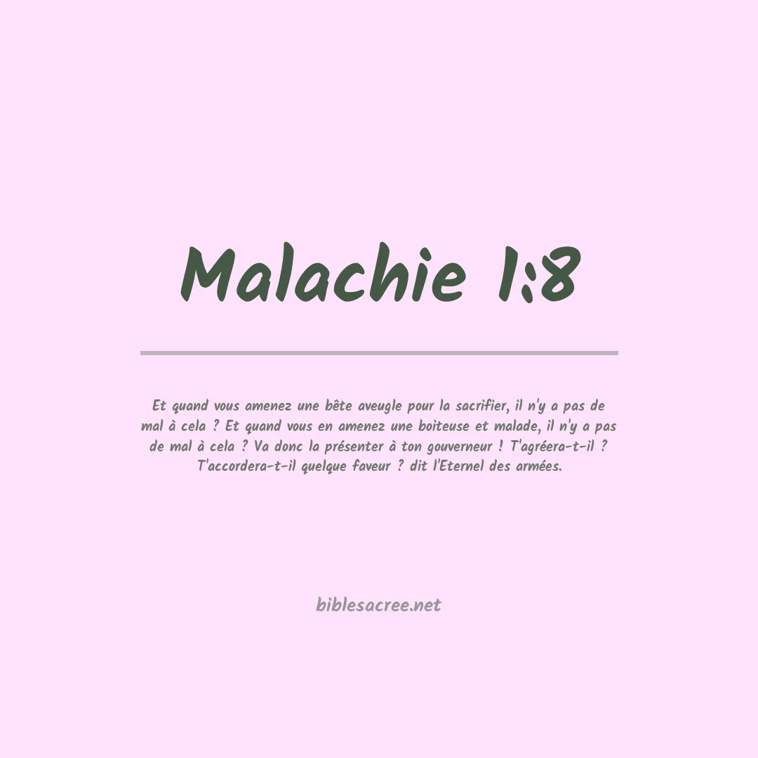 Malachie - 1:8