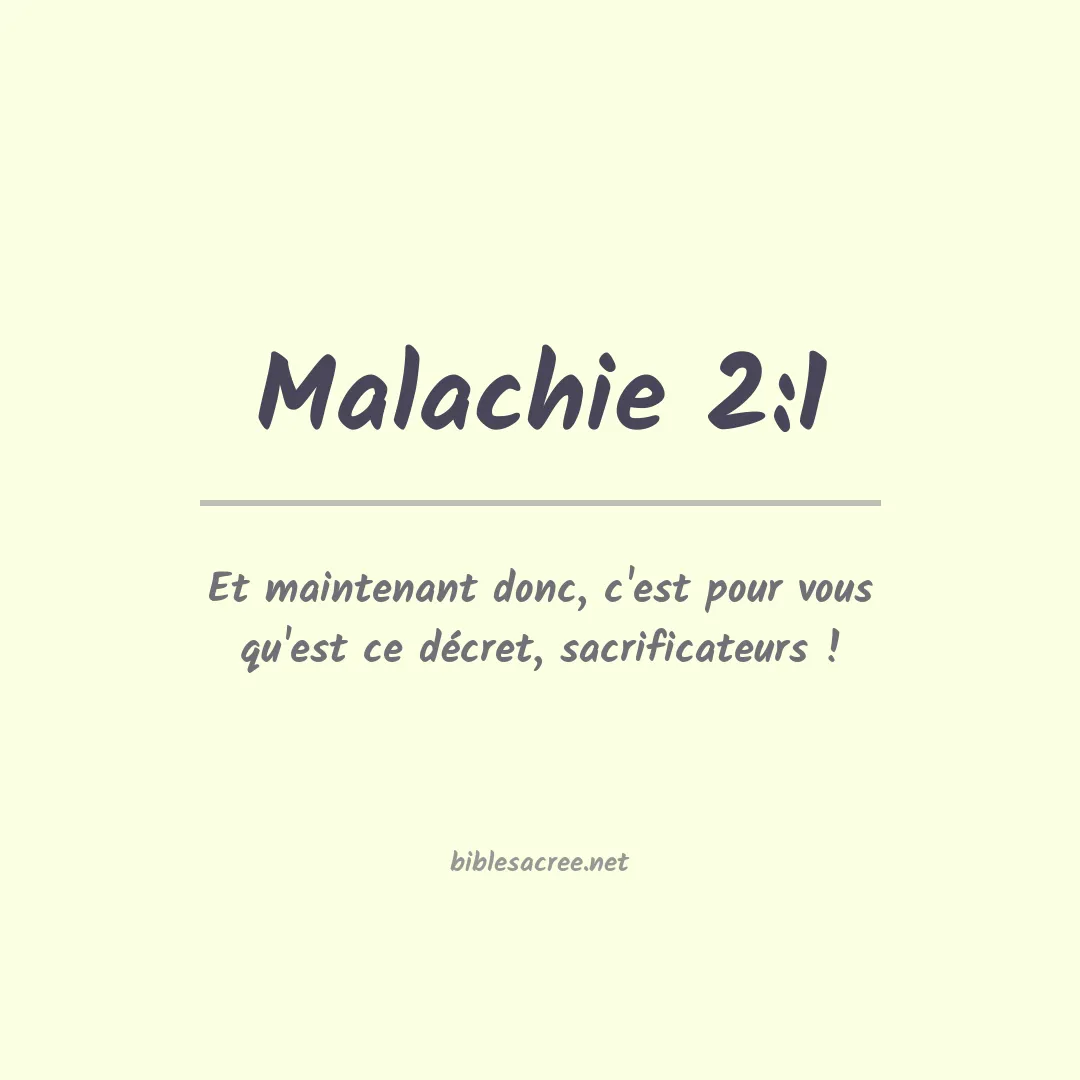 Malachie - 2:1
