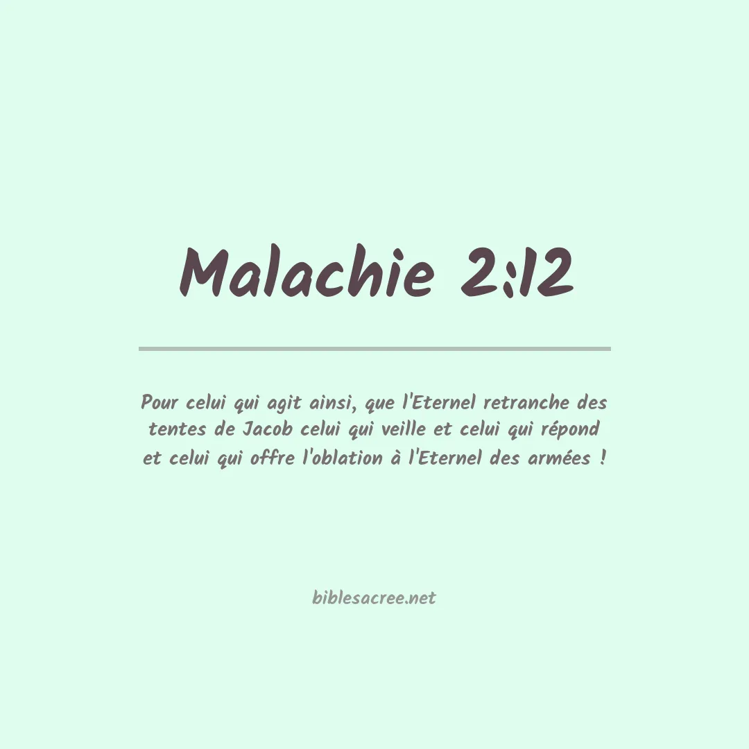 Malachie - 2:12