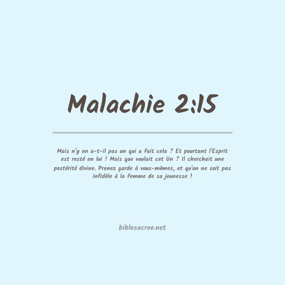 Malachie - 2:15
