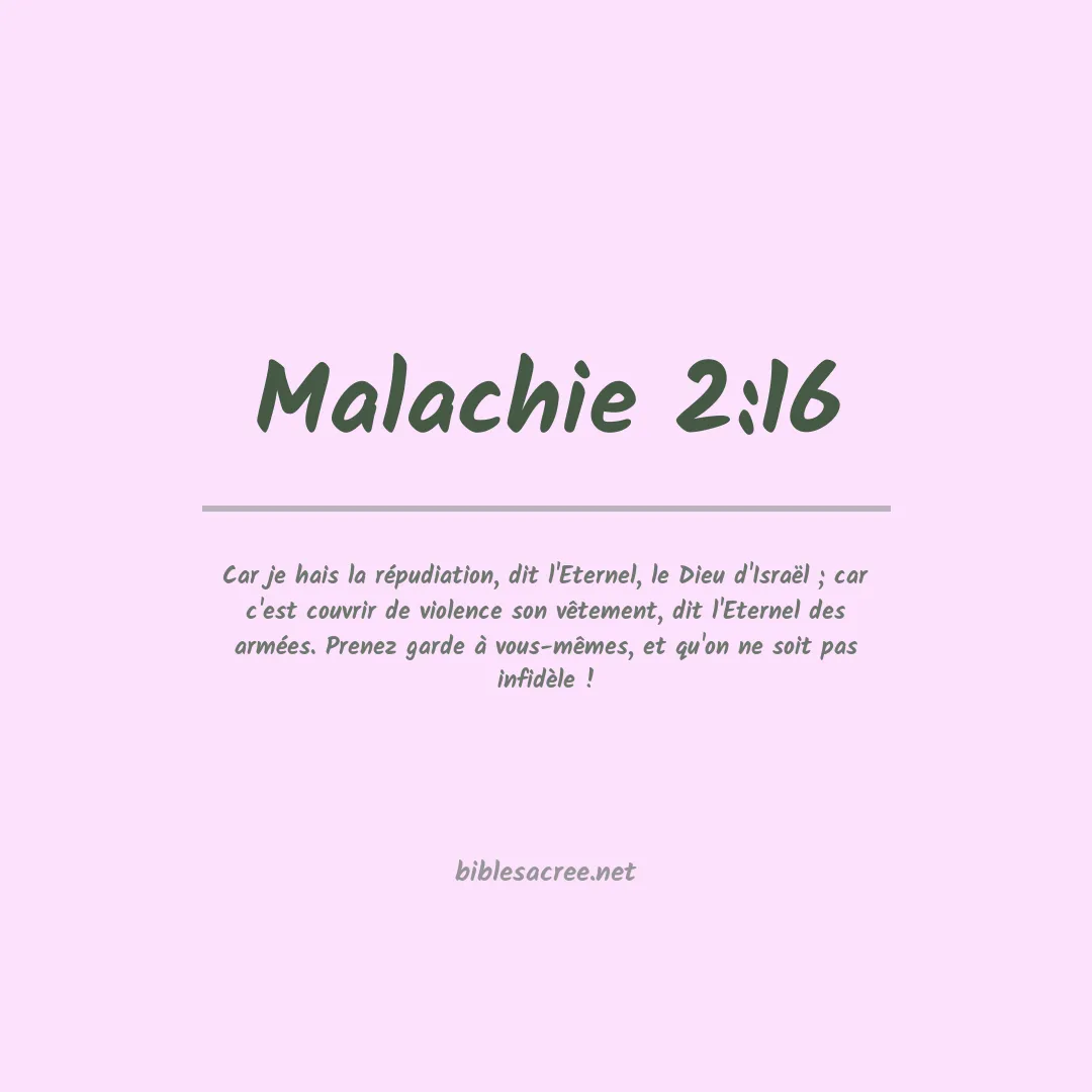 Malachie - 2:16
