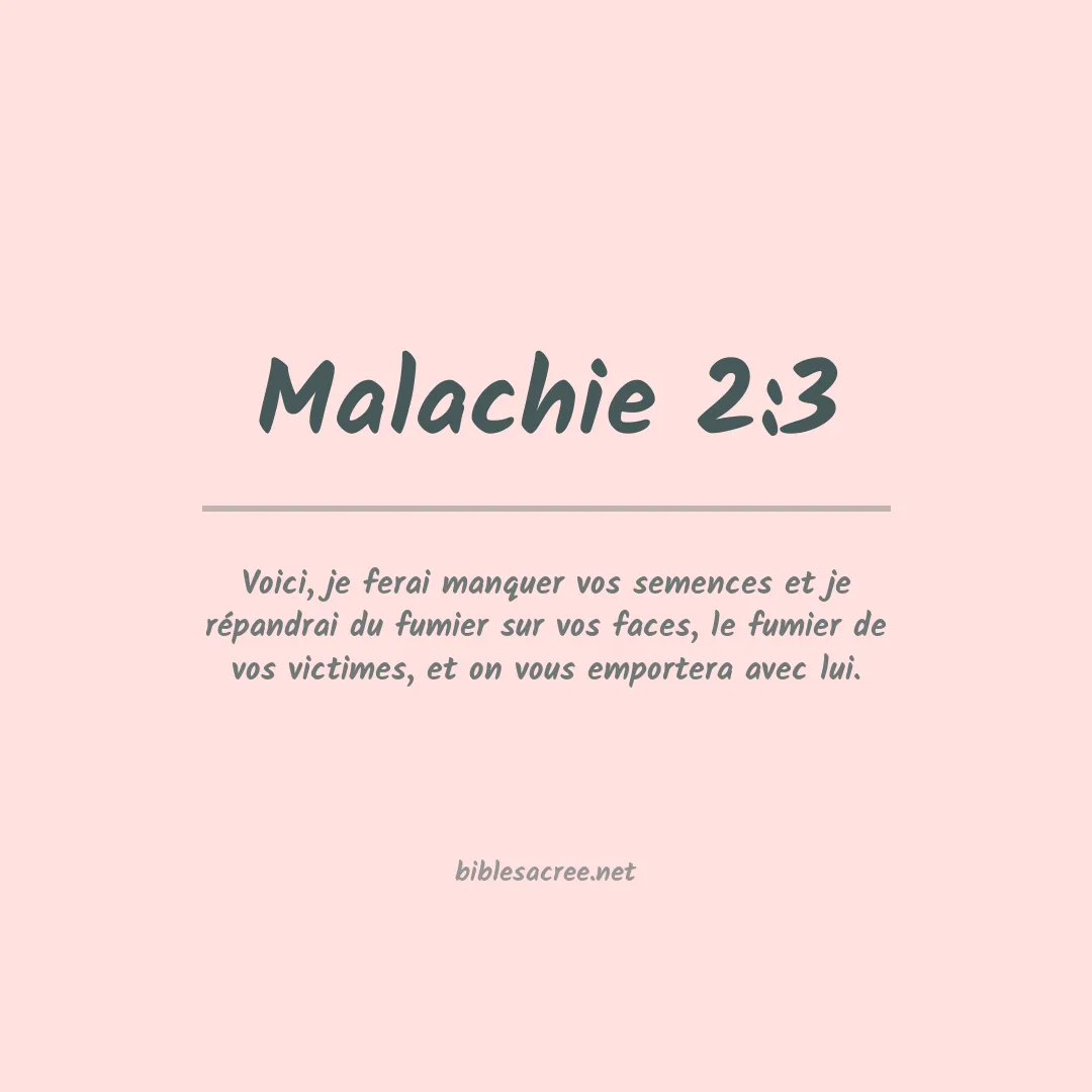 Malachie - 2:3