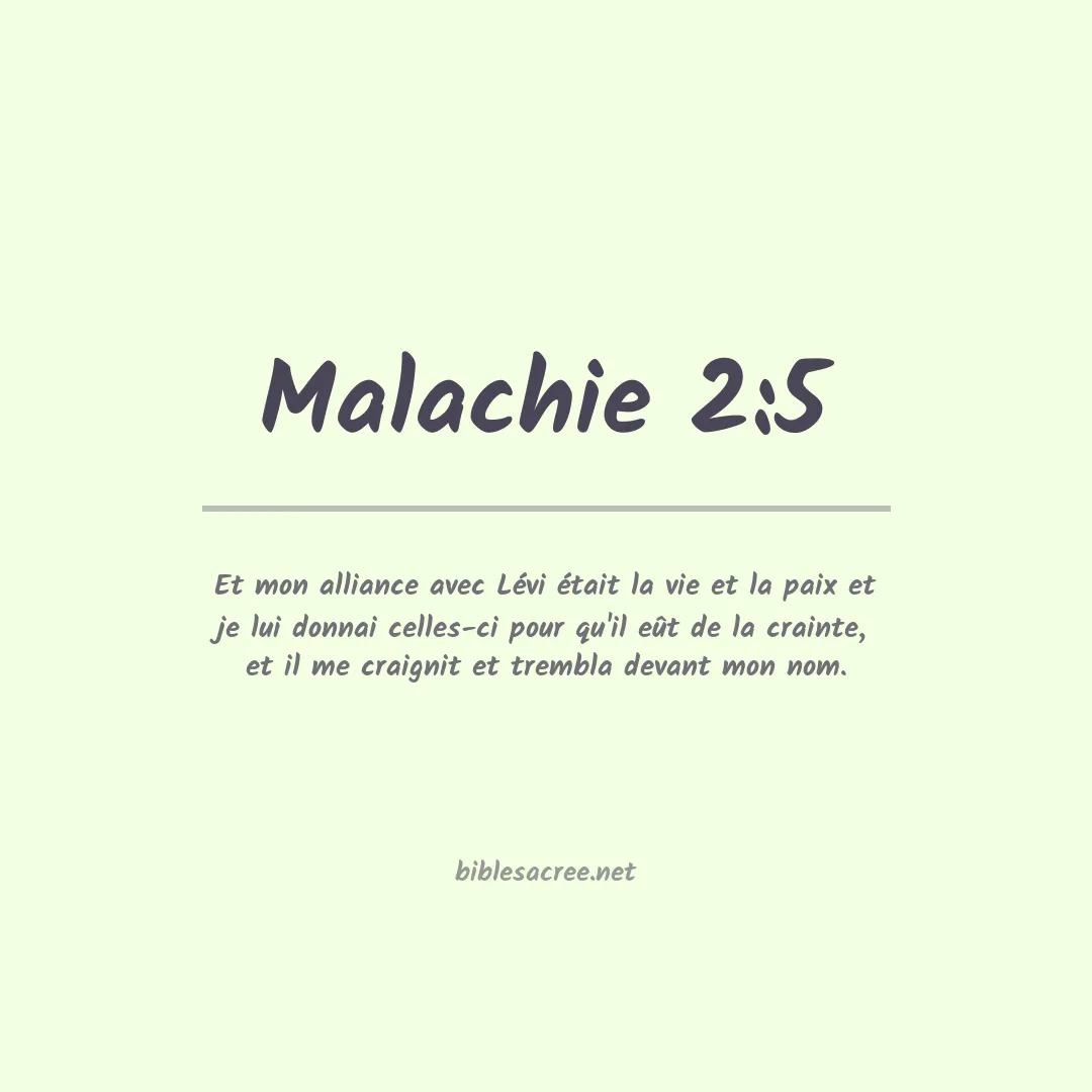 Malachie - 2:5