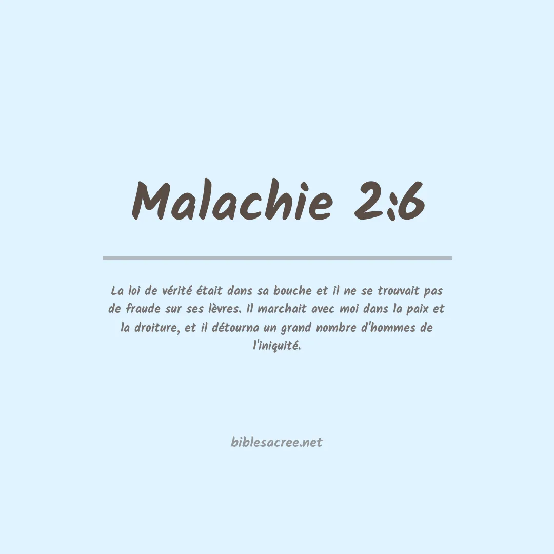 Malachie - 2:6