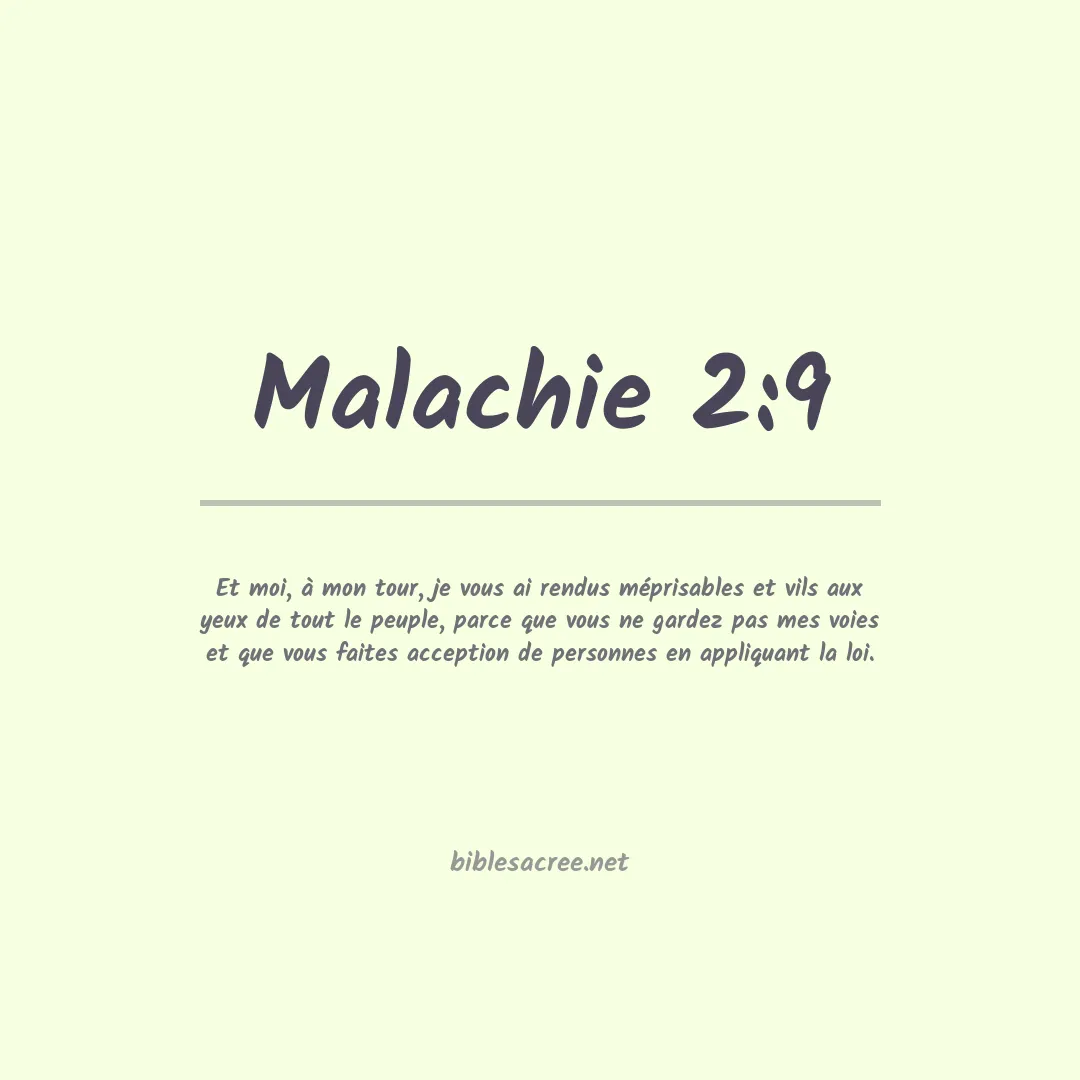Malachie - 2:9
