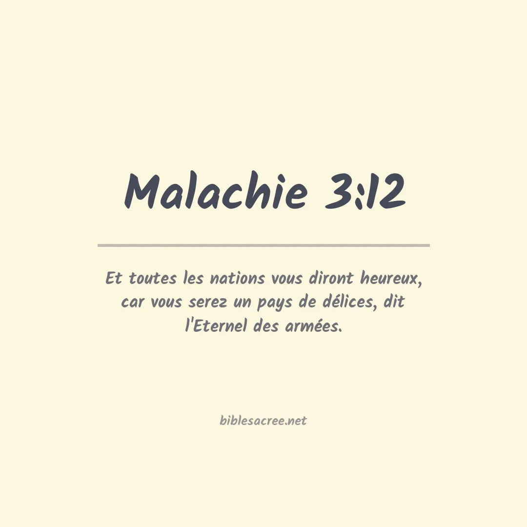 Malachie - 3:12