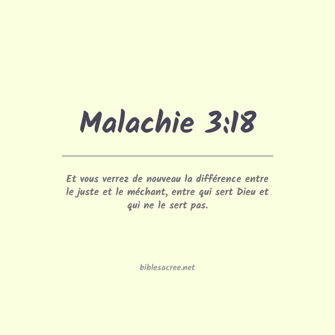 Malachie - 3:18