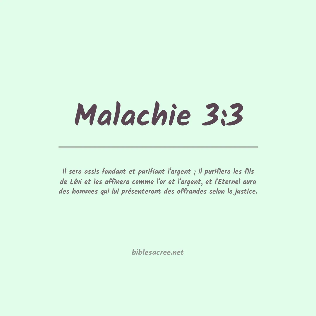 Malachie - 3:3