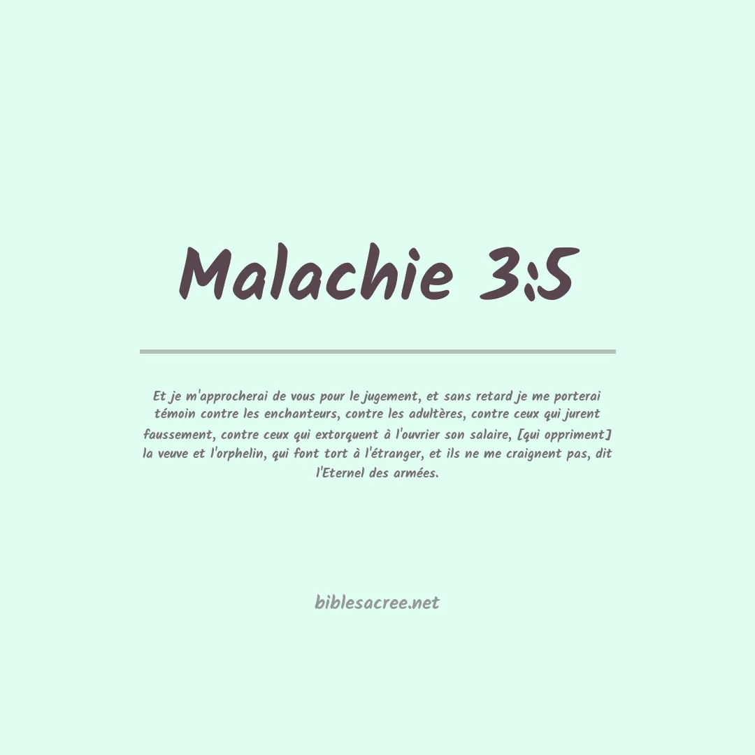 Malachie - 3:5
