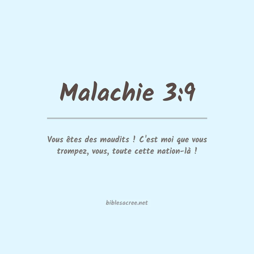 Malachie - 3:9