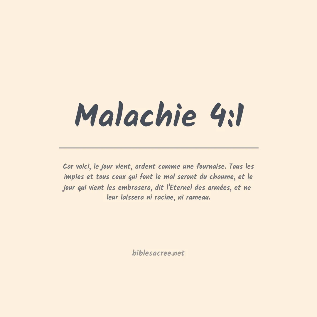 Malachie - 4:1