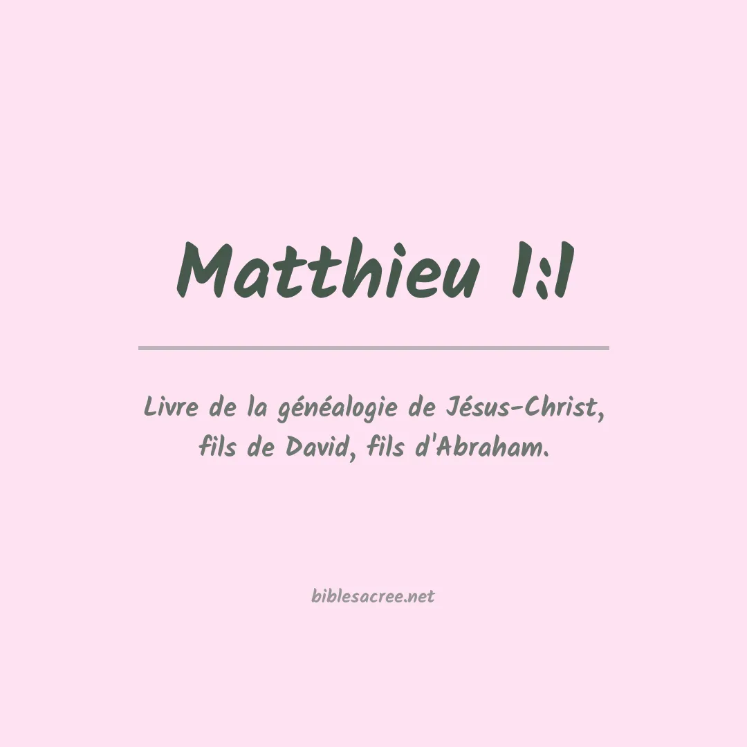 Matthieu - 1:1