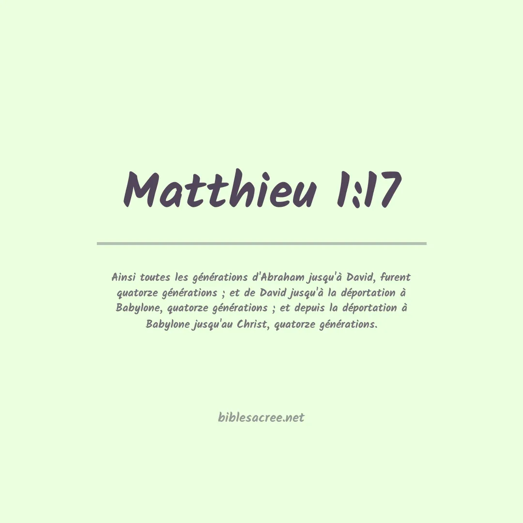Matthieu - 1:17