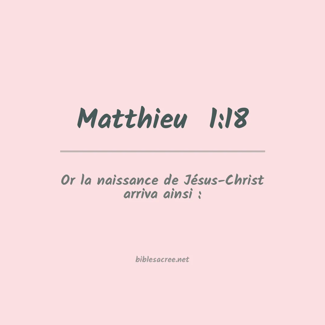 Matthieu  - 1:18