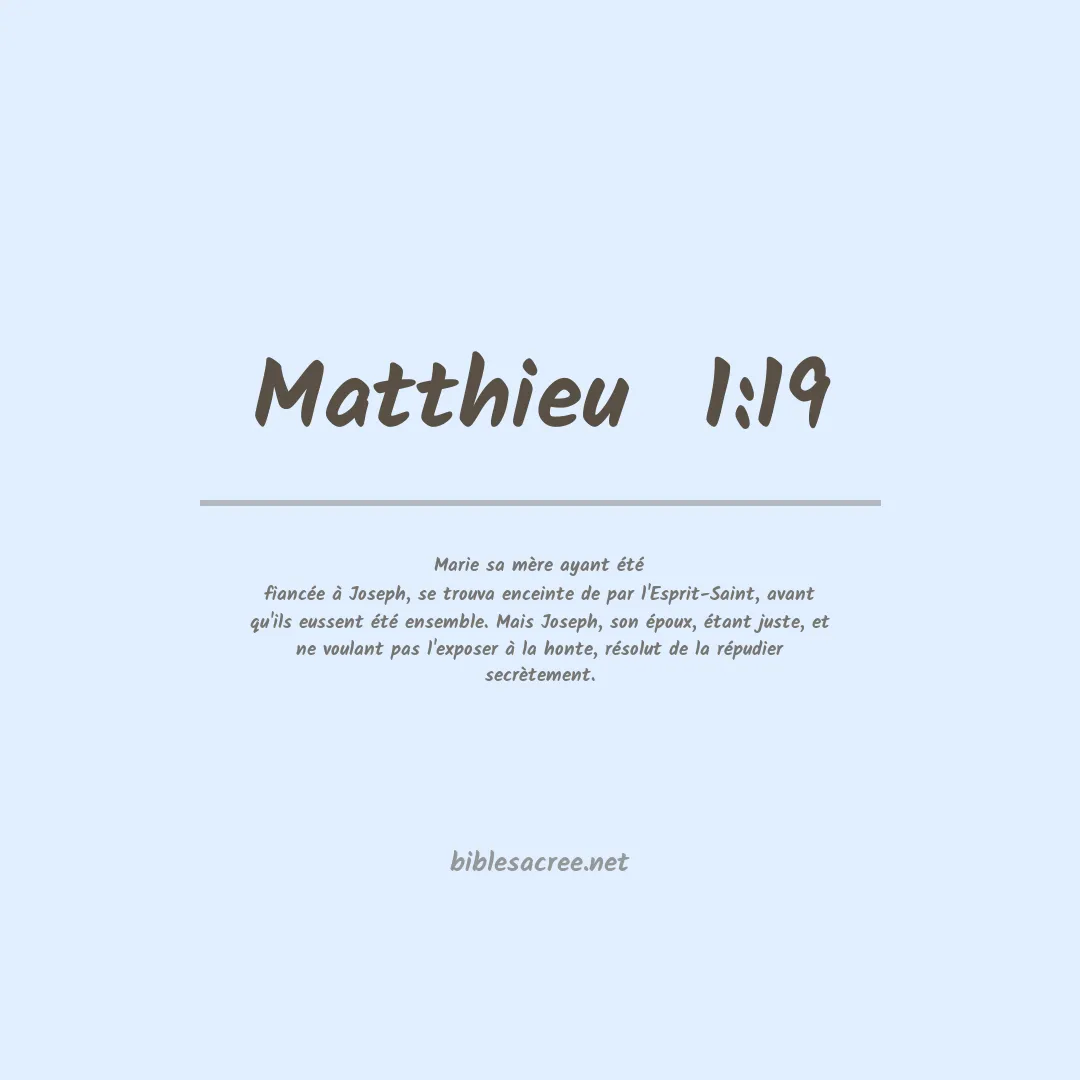 Matthieu  - 1:19