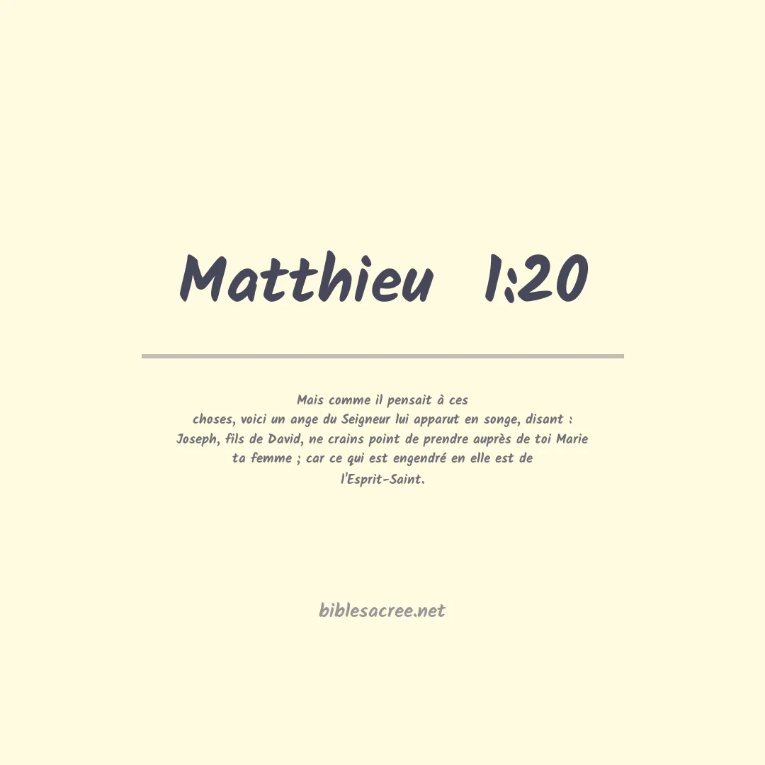 Matthieu  - 1:20