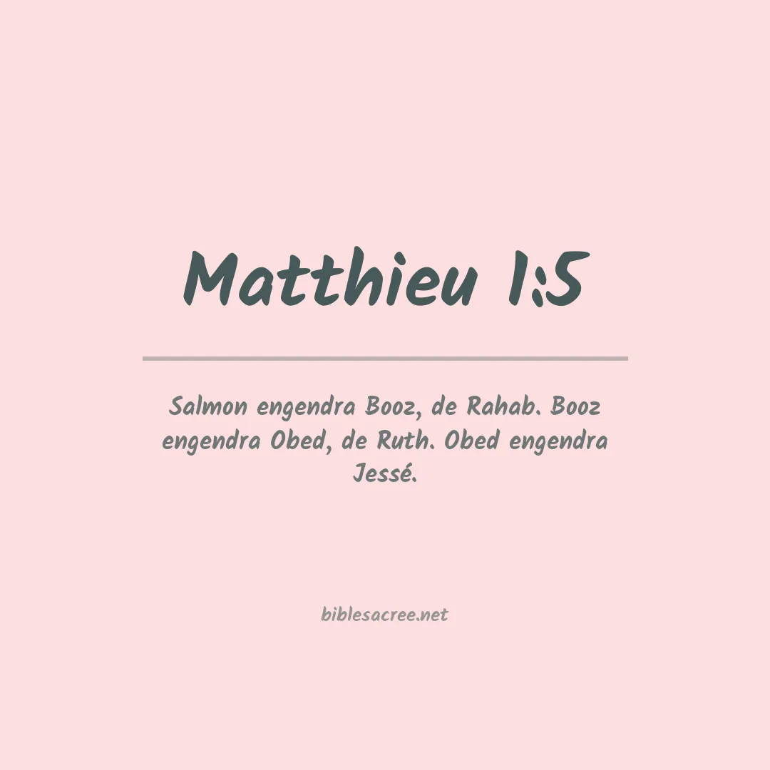 Matthieu - 1:5